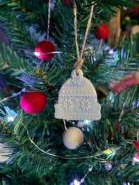 Image 4 of Ceramic Winter Hat and Mittens. Set of 3