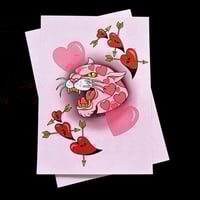 Image 1 of Valentine Panther Emetic art print