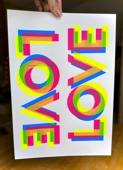 Image of Fluorescent Love Print