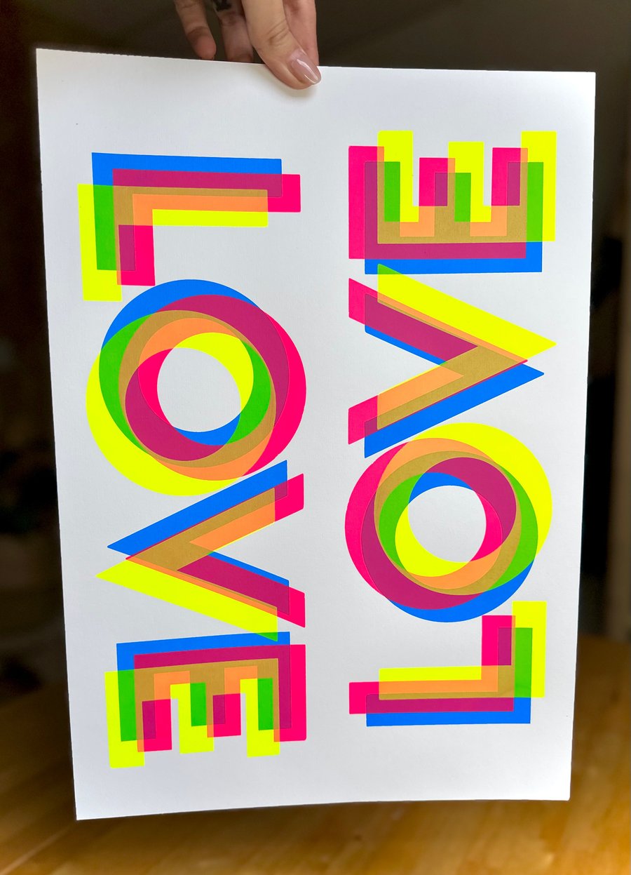Image of Fluorescent Love Print