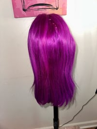 Image 1 of 14 inch purple bob wig 