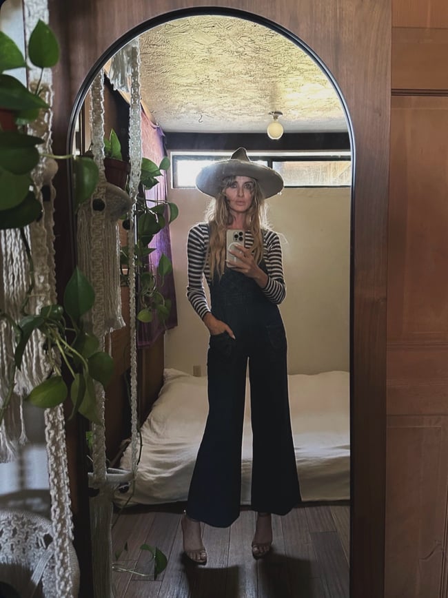 1970s overalls bellbottom jean denim fitted basketweave 