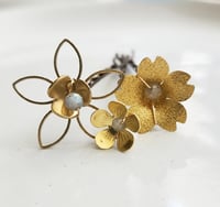 Image 1 of Labradorite and Flower Hairpins
