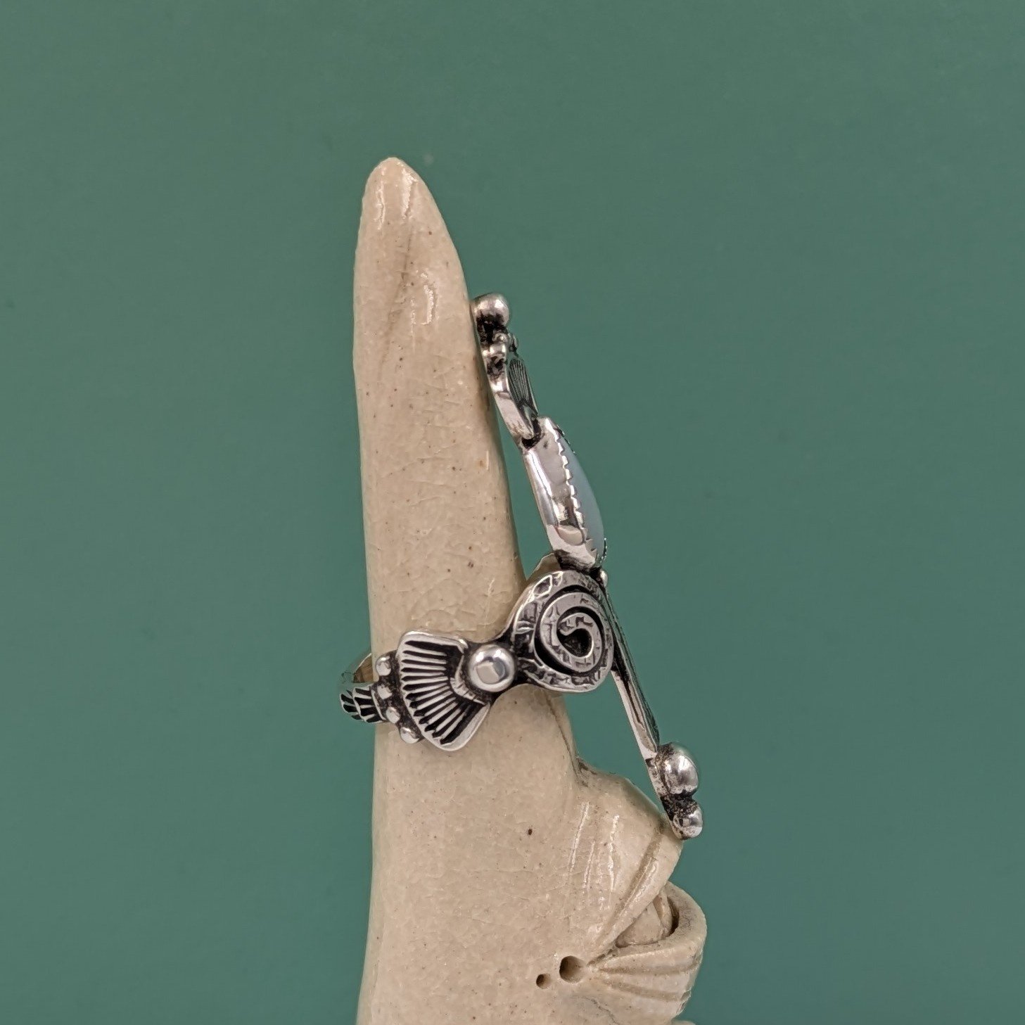 White Mother Of Pearl Ring US 7.5 | DaftSun