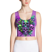 4 weed skulls Crop Top