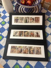 Image 1 of Framed Historical Dandies, collectible cigarette cards issued by John Players and Sons in 1932