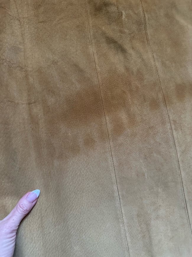 70 leather fringe strapless dress or maxi skirt