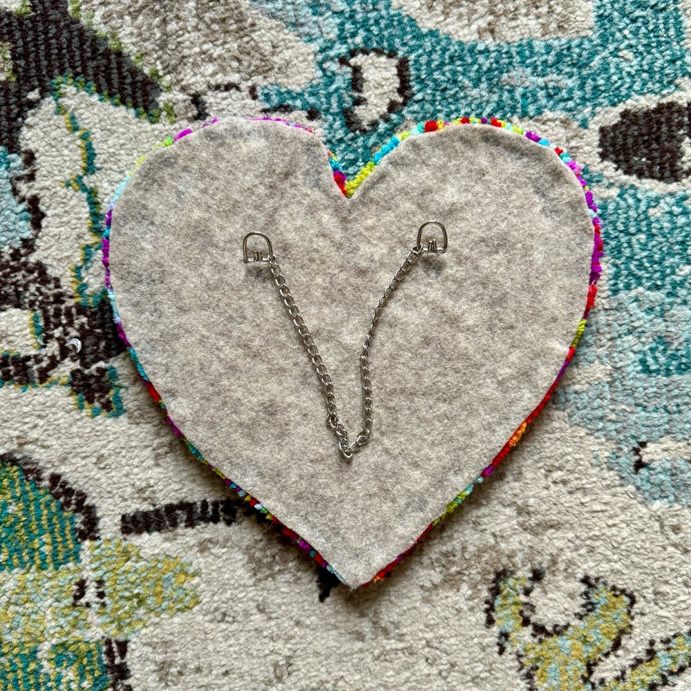 Image of Rainbow Static Little Heart Rug