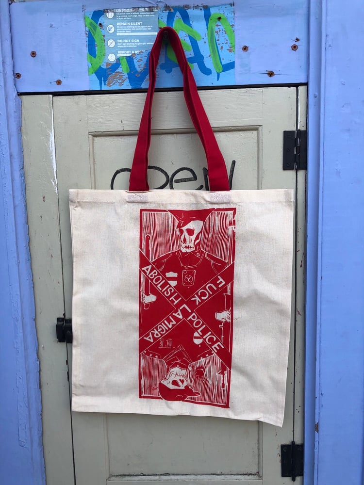 Image of red ink tote