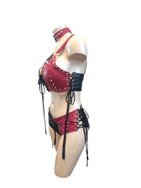 Image 2 of Harlequin red and black 3 piece set 
