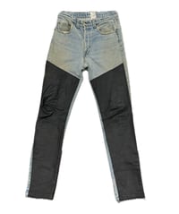 Image 1 of LEATHER SPLIT JEANS