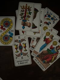 Image 6 of Tarot de Besançon de la fabrique de cartes Muller & Cie, Suisse, 1970. Rare!