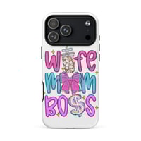 Image 1 of MagSafe® tough case for iPhone®- Mom Wife Boss