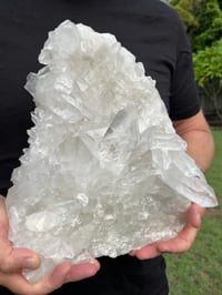 Image 19 of Large Double Sided Clear Quartz Points Cluster Statement Piece | Brazil #2053