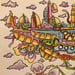 Image of Harmony At The Symbiotic Hotel :original 11x17 inch watercolor and ink painting 