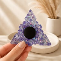 Image 4 of Glow in the Dark Glitter Fidget Spinner • Luminous Stress Relief Toy
