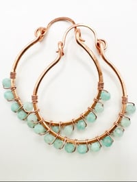 Image 1 of Amazonite (Copper) Swing Earrings