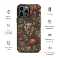 Image 25 of Boho Nature Cottagecore Inspired Hedgehogs Among Mushrooms Tough Case for iPhone®