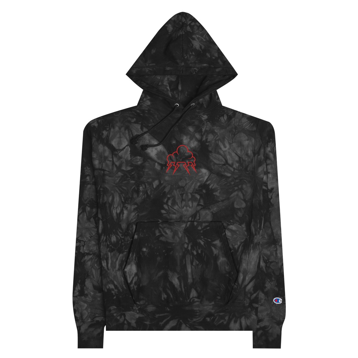 Image of STORM Outline Embroidered Hoodie (Black)