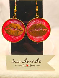 Image 5 of Handcrafted Resin Lips Earrings 