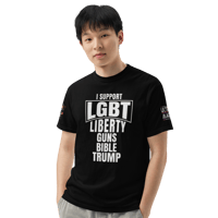 Image 1 of LGBT MAGA SUPPORT TEE
