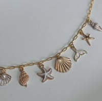 White beach Charm Necklace