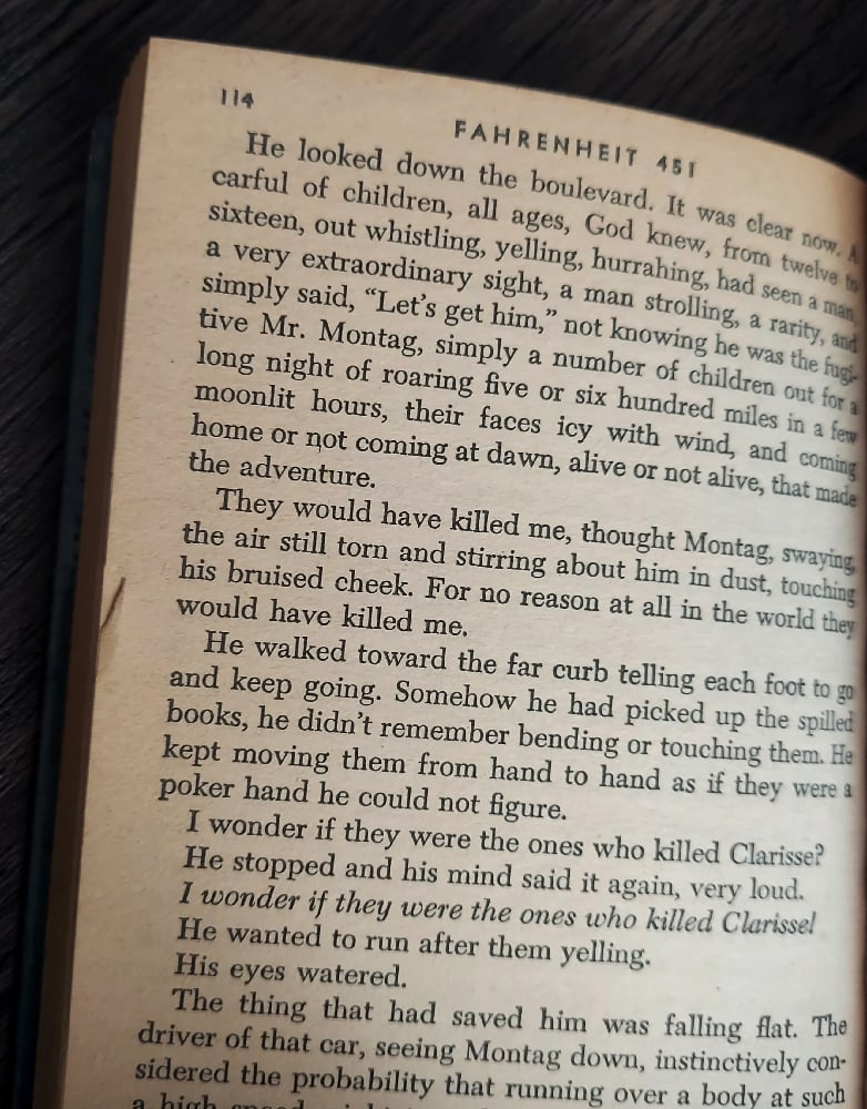 Fahrenheit 451, by Ray Bradbury