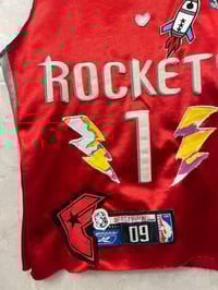 Image 3 of Rockets Mcgrady patchwork crop top 