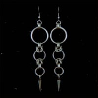 Triple O-Ring Spike Earrings