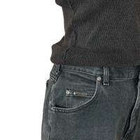 Image 6 of Vintage 80s Gray Riveted High Waist Lee Denim Jeans Size 14 Petite - Made in USA 