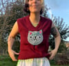Pull Sans Manche Chat 