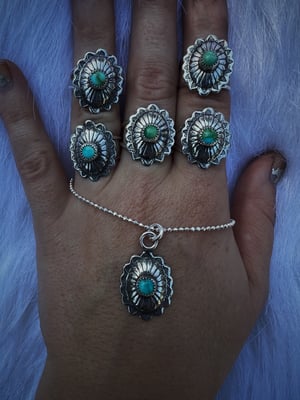 Image of Verde Valley Turquoise Concho Pendant 