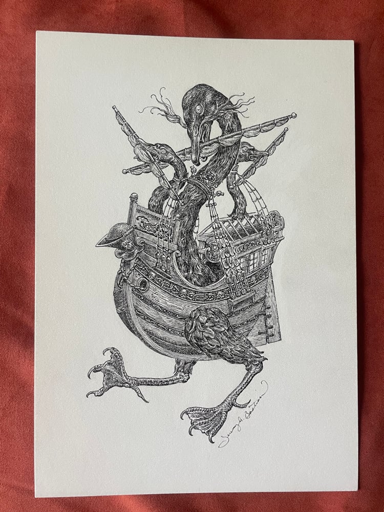 Image of Omerta Seas Goblin 3 (original pen drawing)