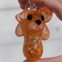 Image 3 of Drippy Orange Juice Opal Puppy Pendant 