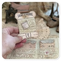 Image 10 of snippet book snippet roll in a vintage style button box