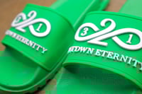Image 2 of Green 3D slippers