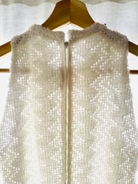 Image 5 of Vintage 1970’s White Knit Maxi Dress 