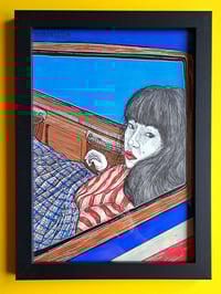 Image 1 of 'HOME IS WHERE YOU PARK IT' original illustration (A4, frame incl.)