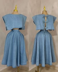 Image 1 of Kate denim skirt set