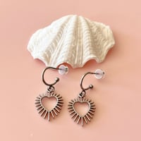 Image 5 of Spiky Heart Half Hoops