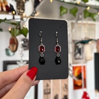 Image 2 of Vampy Glass Drop Earrings
