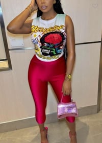 Image 2 of Capri Pant Sets  (RED or YELLOW)