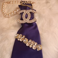 Image 2 of PURPLE RAIN TIE NECKLACE