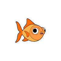 Disgustang Goldfish Waterproof Vinyl Decal