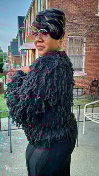 Image 2 of Black Fringe Sweater 