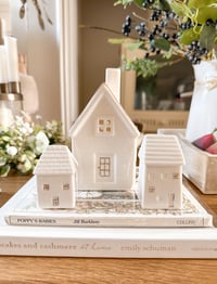 Image 1 of SALE! White & Gold Ceramic Houses ( Set or Singles )