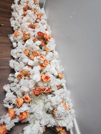 Image 1 of 220 white and orange flower runners for rent only 