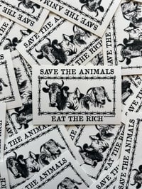 Image 2 of Save the Animals. Eat the Rich Sticker