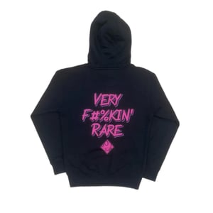 Image of Very Rare Hoodie in Black/Hot Pink