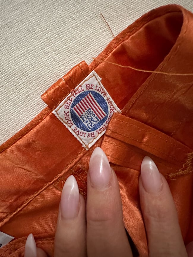 vintage Fred Segal glam satin trousers 